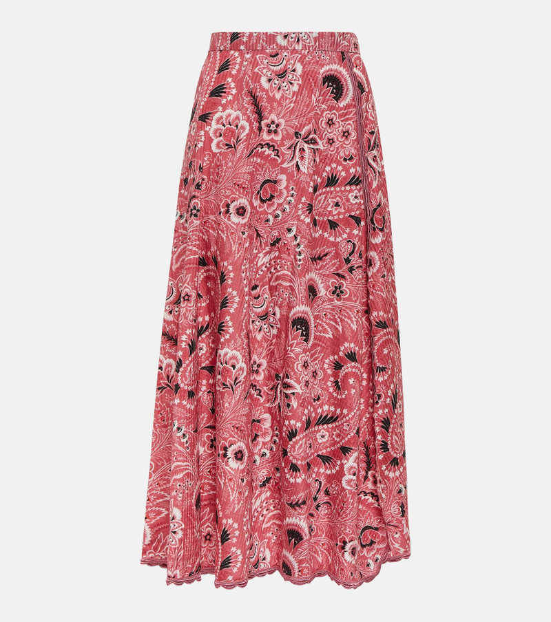 Paisley cotton and silk maxi skirt - 1