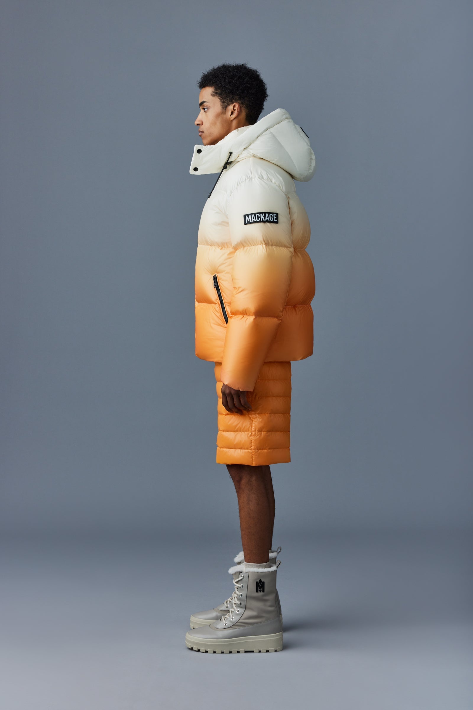 KENT E3-Lite ombré print jacket with hood for men - 3