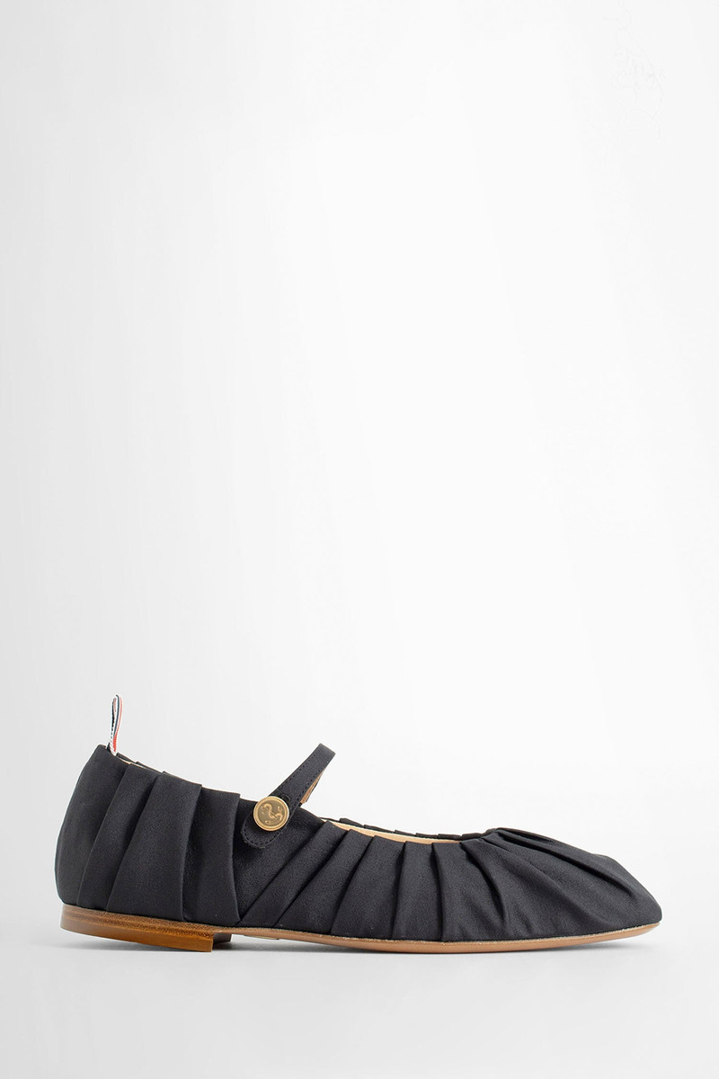 THOM BROWNE WOMAN BLACK FLATS - 1