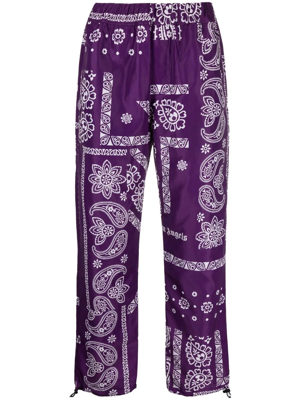 bandana-print logo trousers - 1