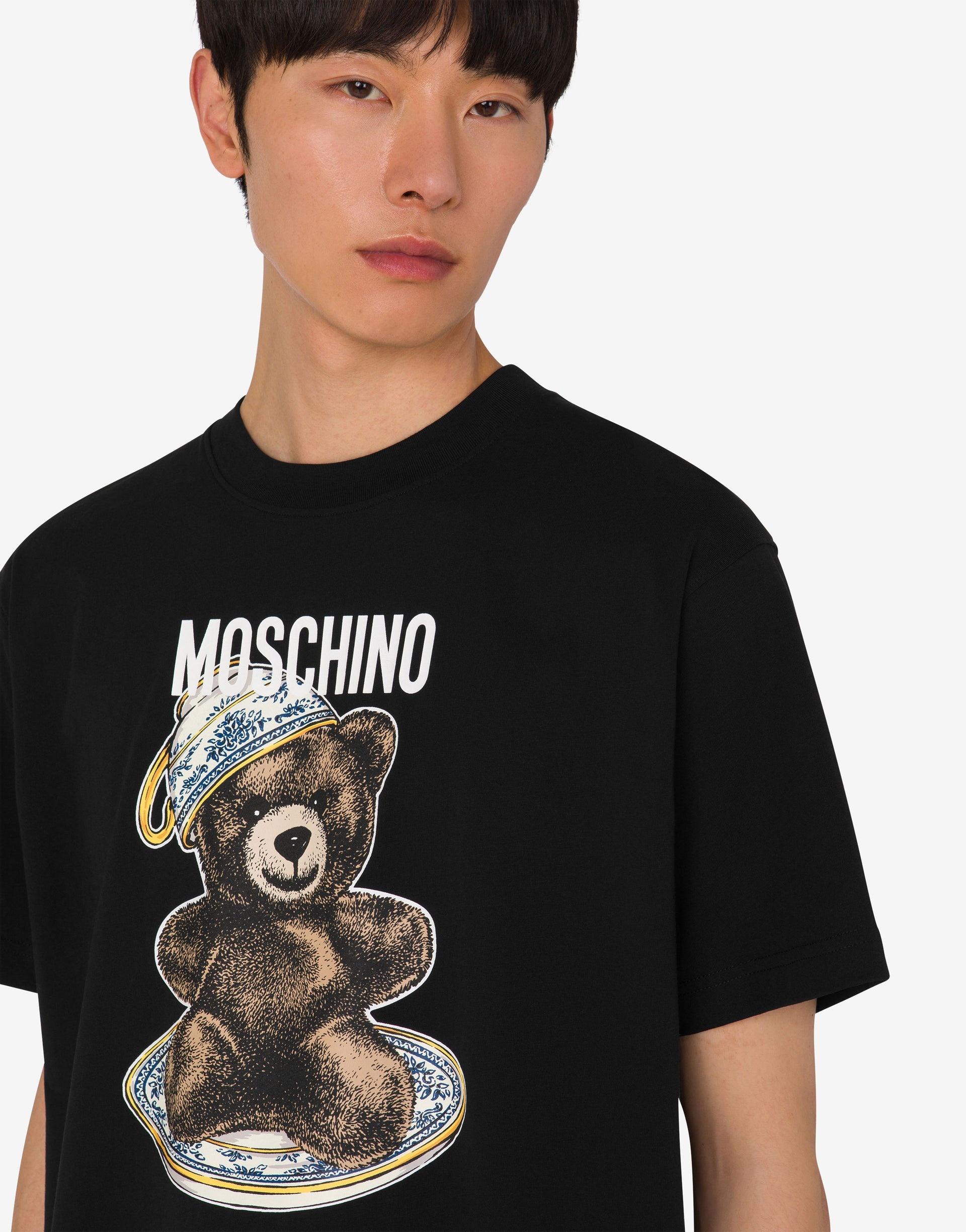 ORGANIC COTTON JERSEY T-SHIRT MOSCHINO TEDDY BEAR - 4