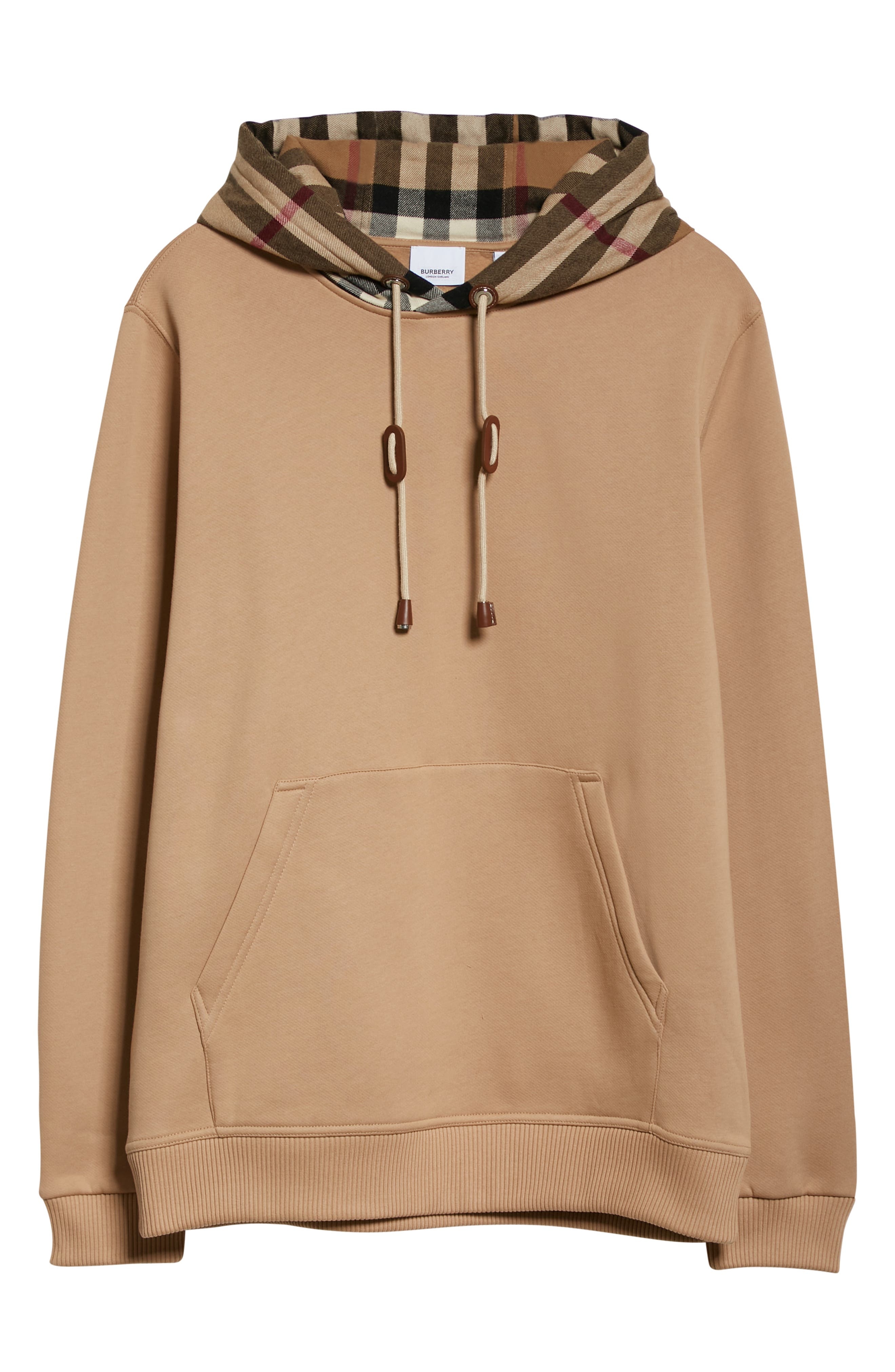 Check Cotton Blend Hoodie - 5