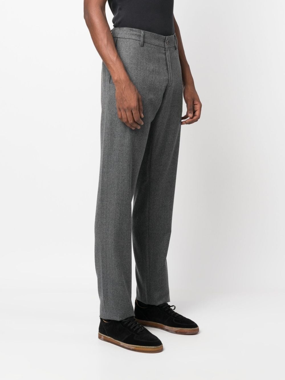 straight-leg wool trousers - 3