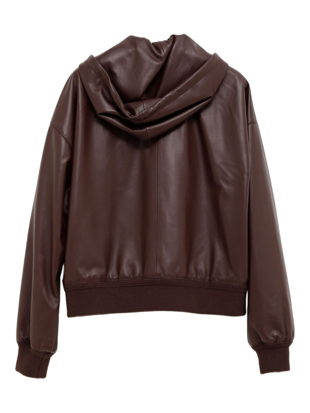 Flamenco hooded leather zip-up jacket - 2