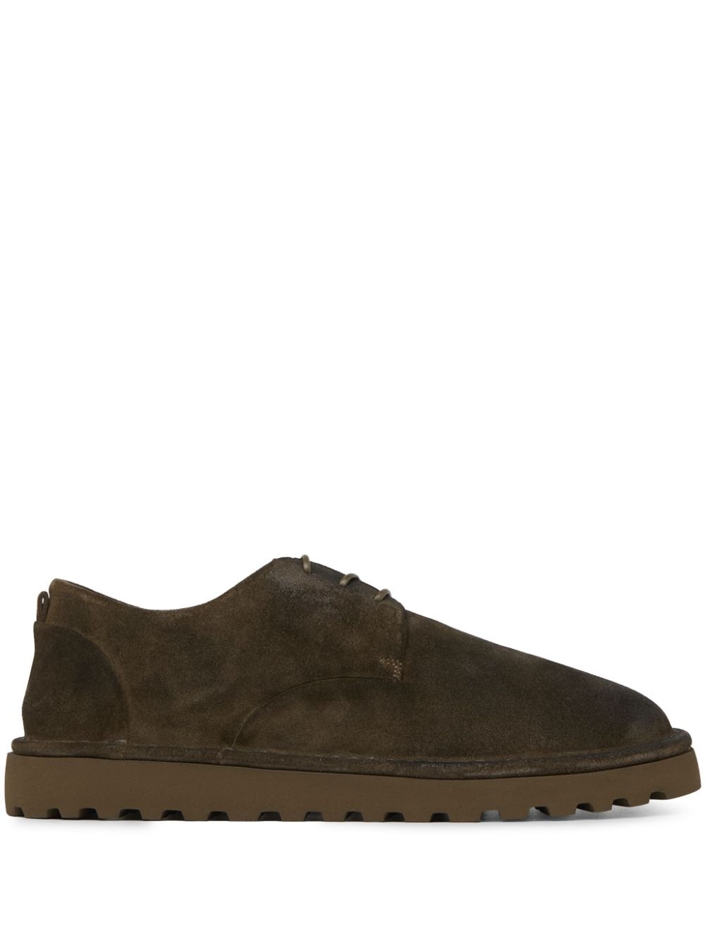 lace-up suede derby shoes - 1