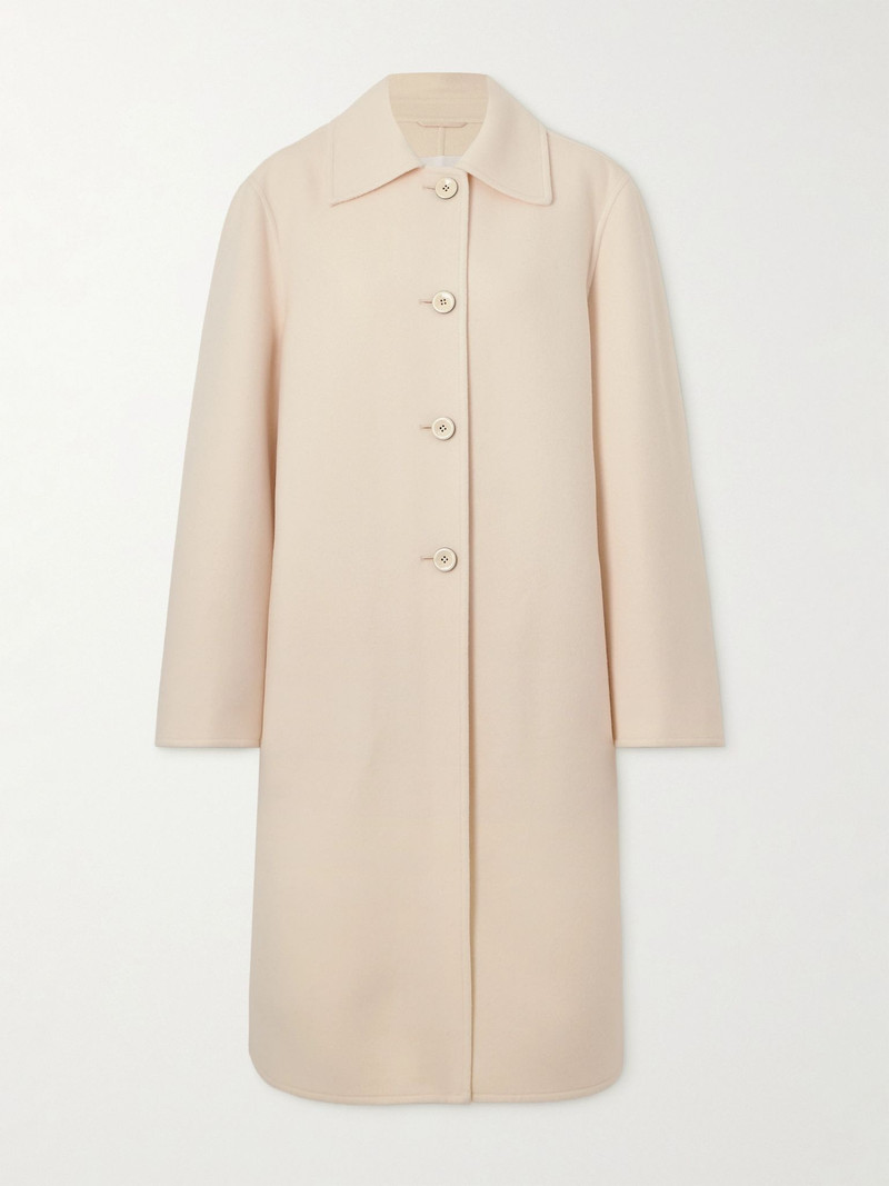 Wool-felt coat Cream 1