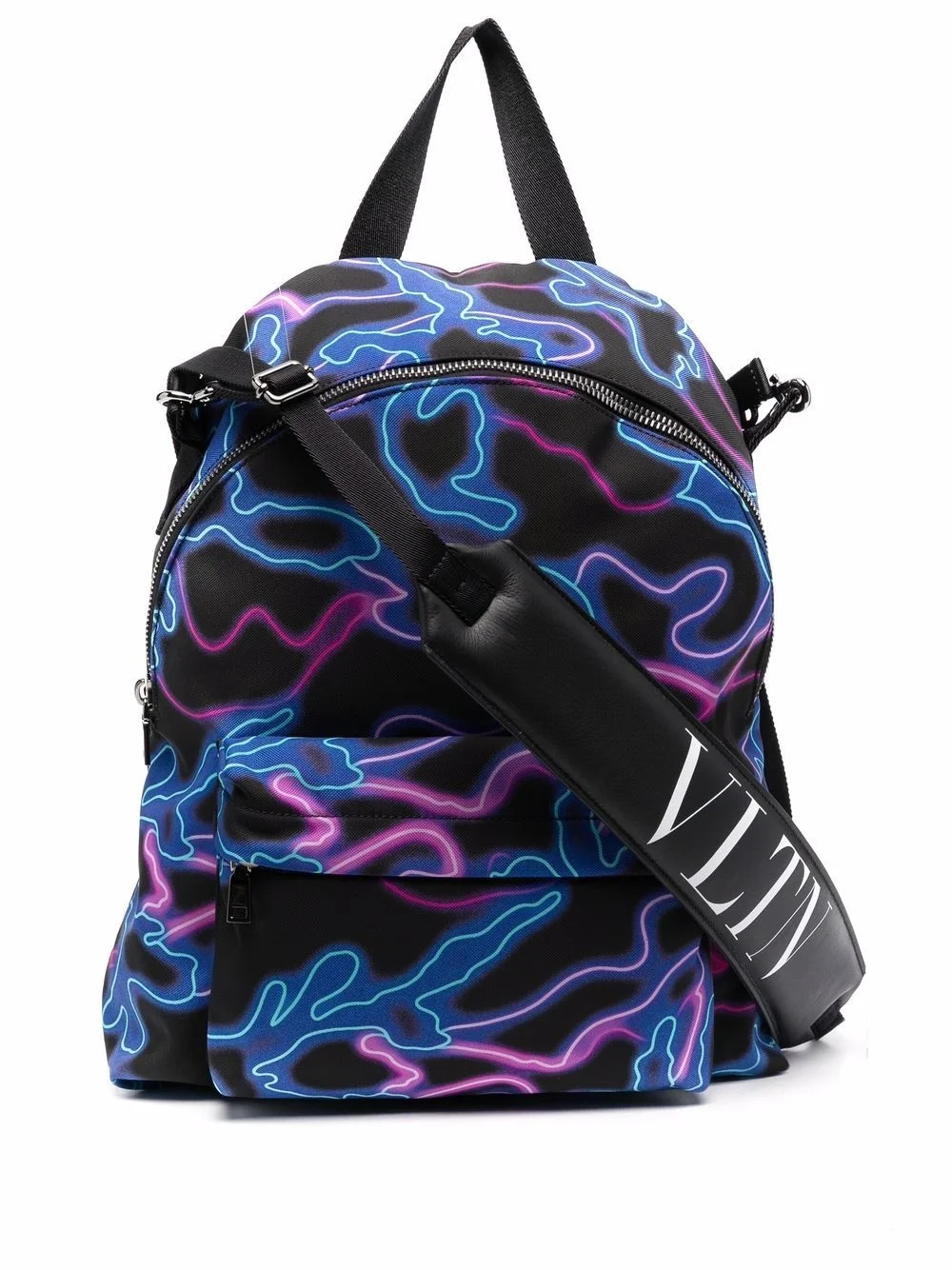 Camou neon-print backpack - 1