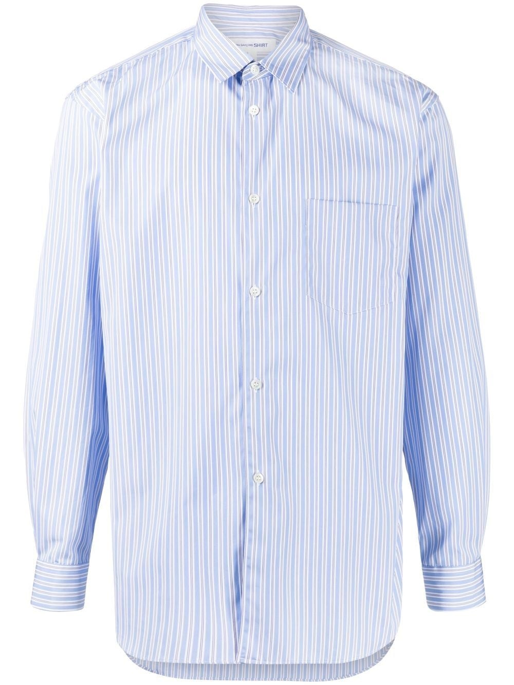 striped button-up shirt - 1