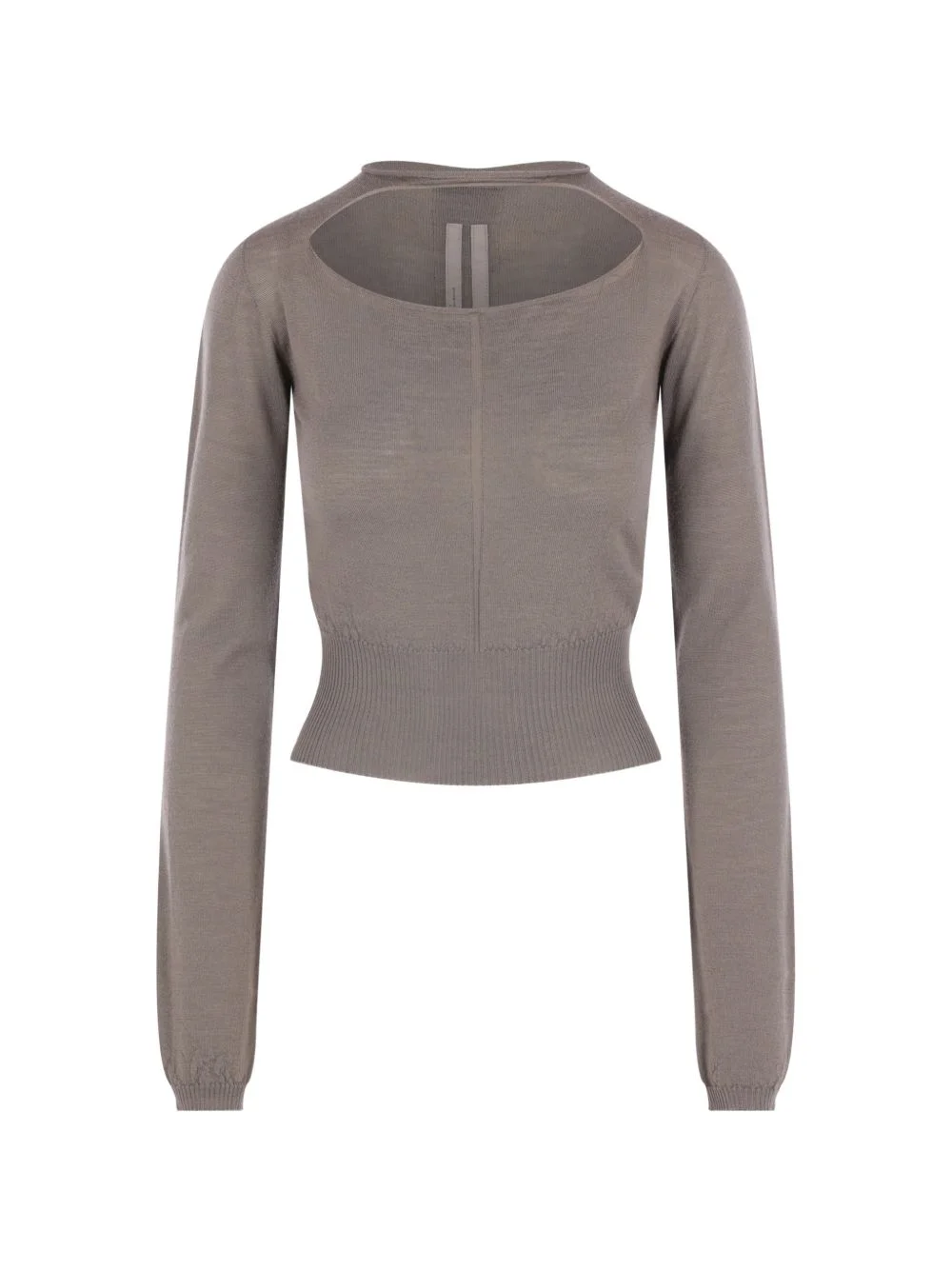 cut-out ribbed-trim sweater - 1