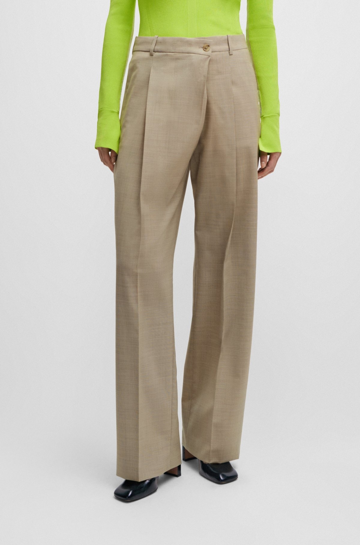 STRAIGHT-FIT REGULAR-RISE TROUSERS IN VIRGIN WOOL - 2