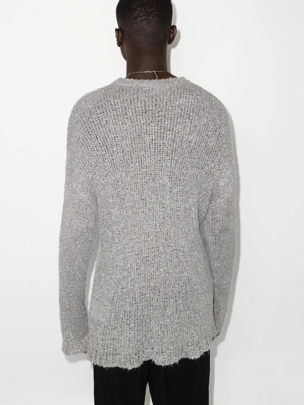 bouclé knitted jumper - 3