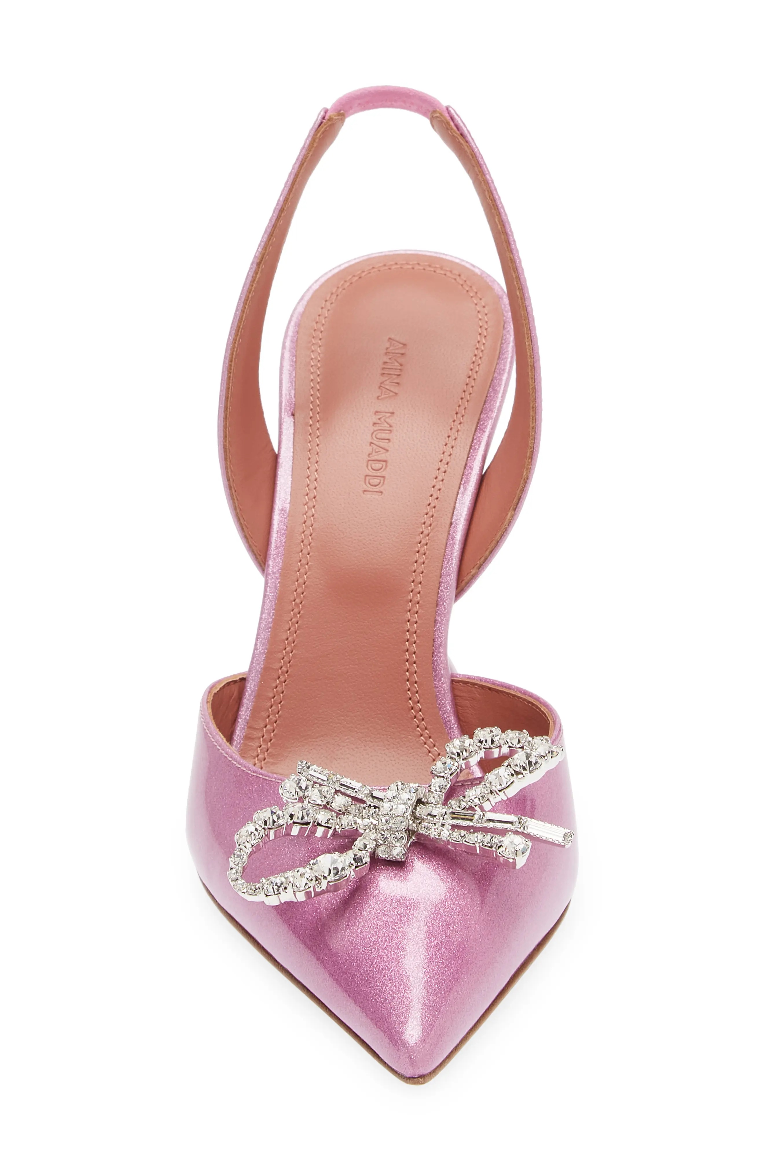 Rosie Crystal Bow Pointed Toe Slingback Pump - 4