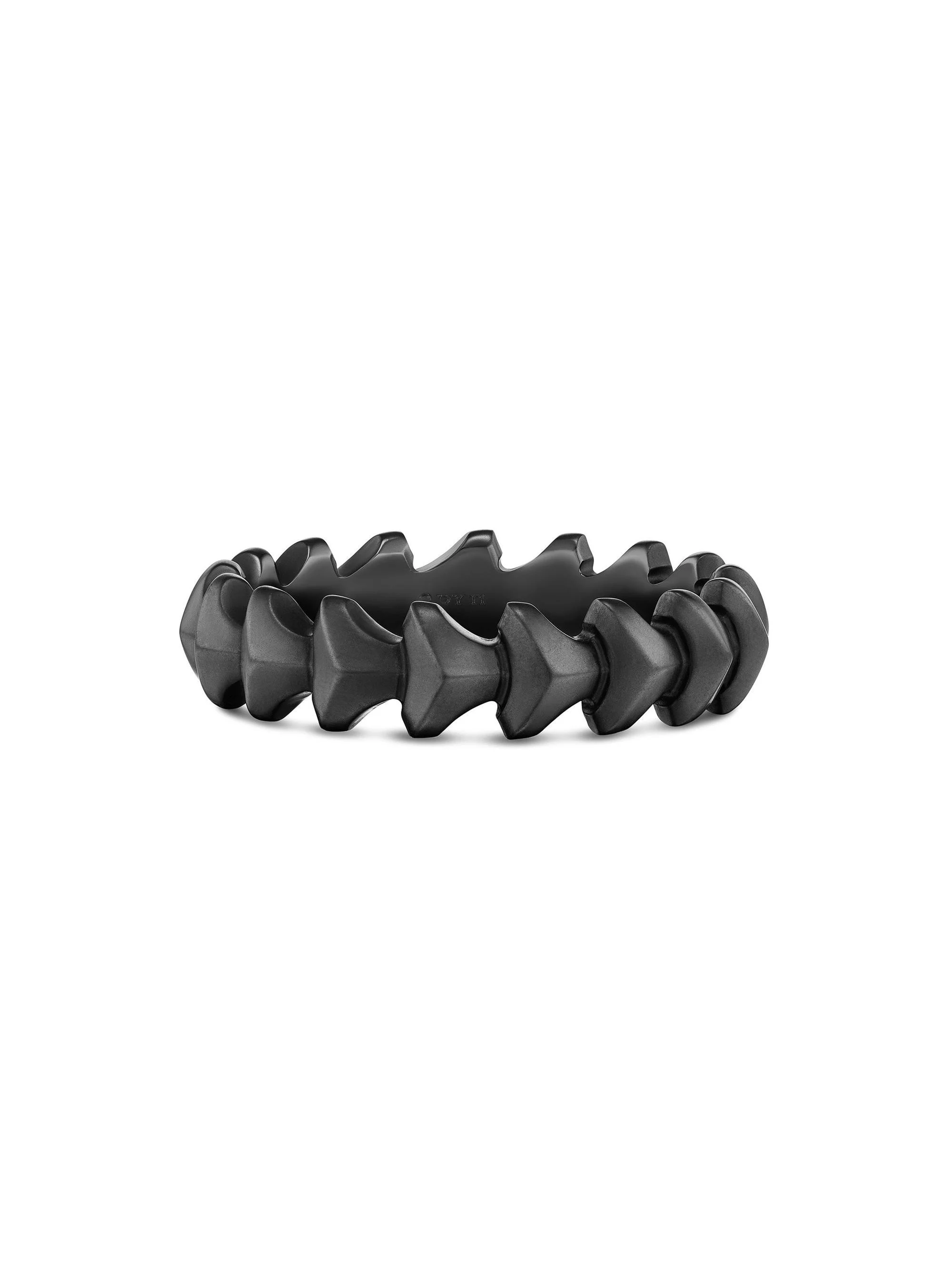 Men's Armory Band Ring in Black Titanium, 6.2MM - Black - 1