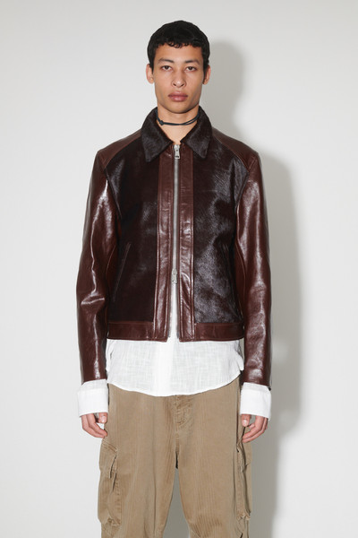 Our Legacy Andalou Jacket Tuscan Brown Hair On Hide outlook