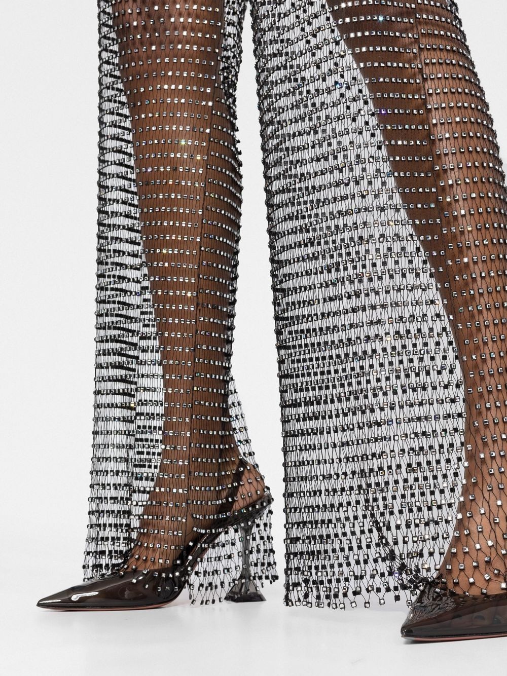 crystal-embellished trousers - 3
