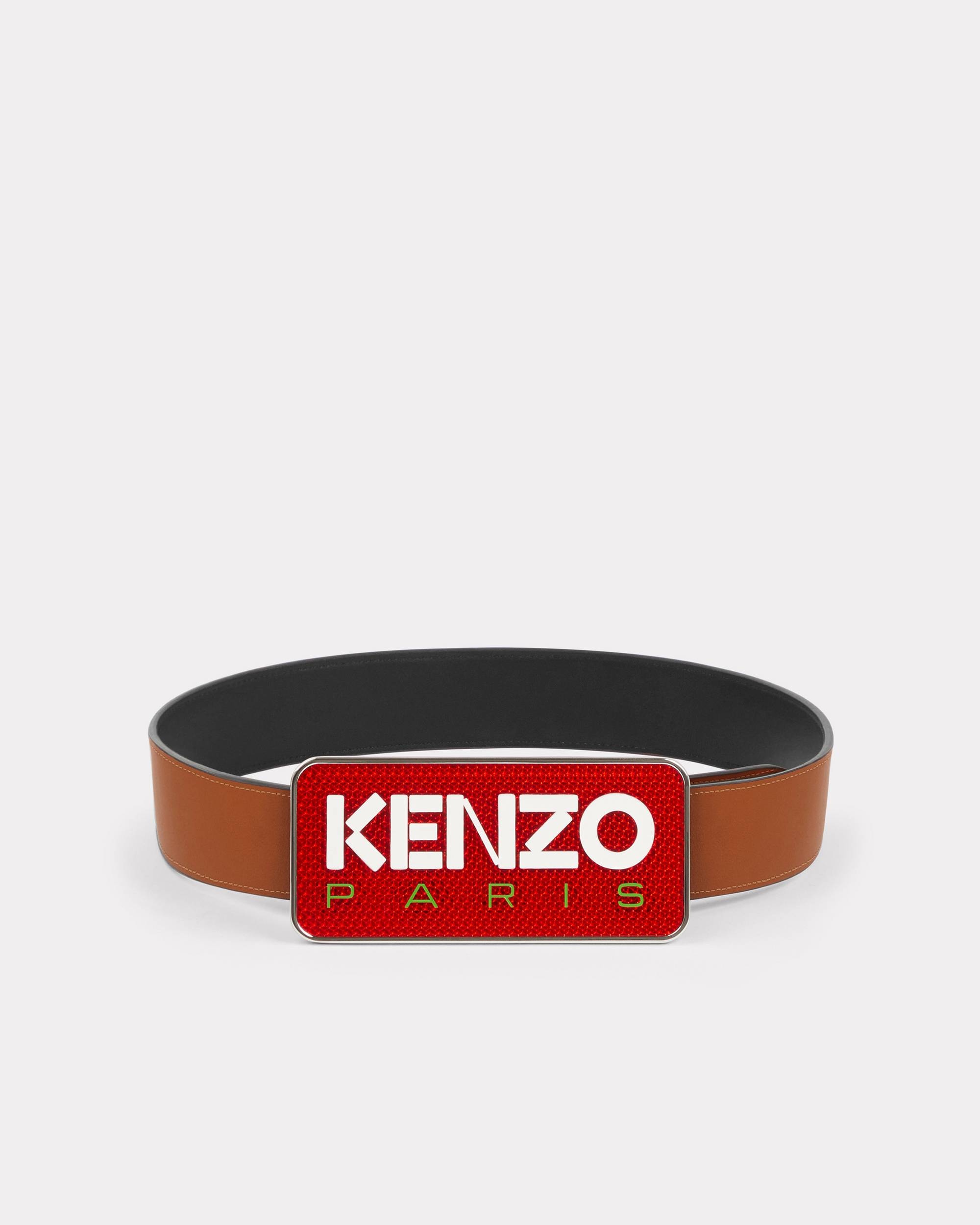 KENZO Paris wide reversible leather belt - 2
