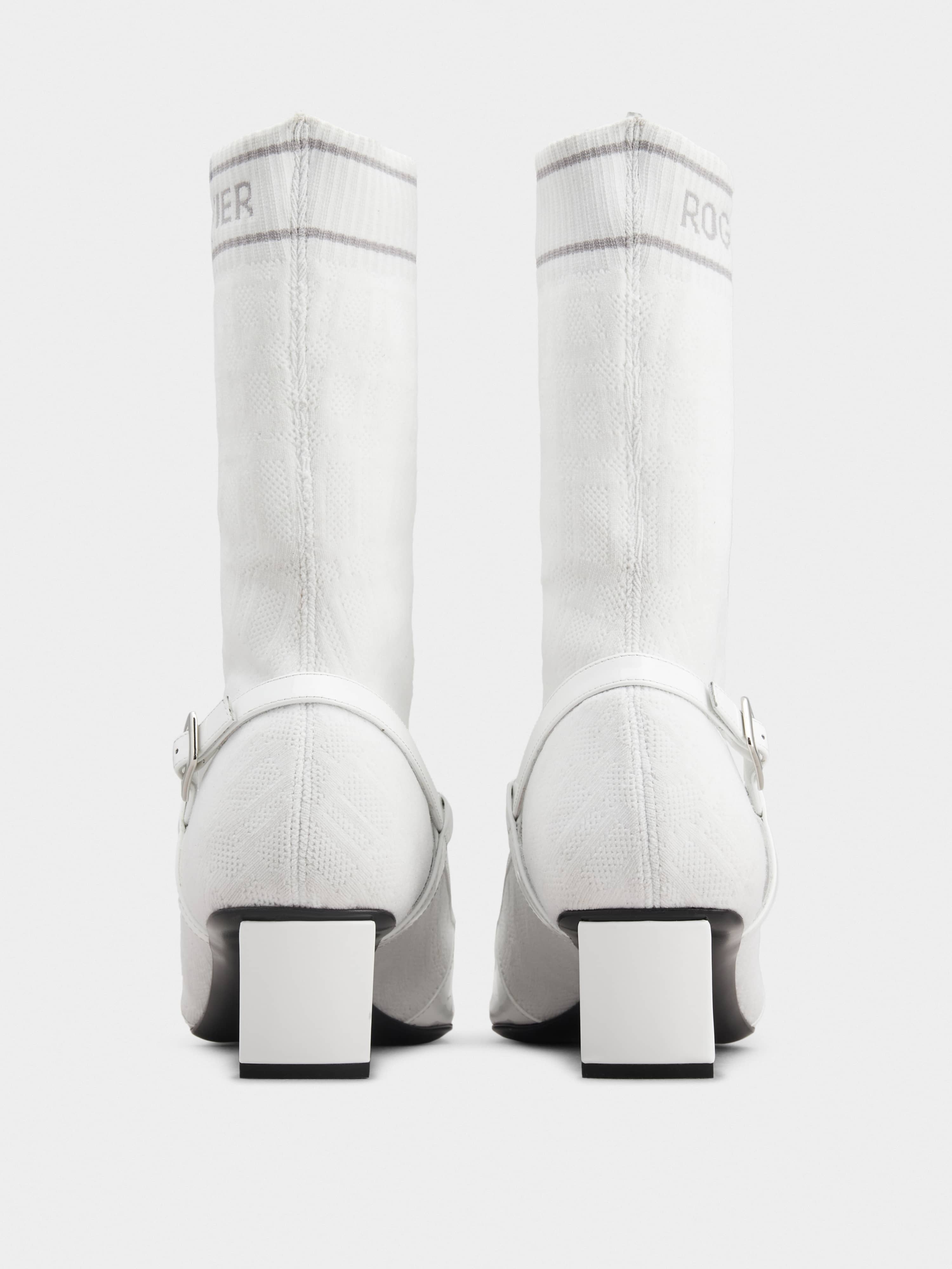 Belle Vivier Sock Lacquered Buckle Ankle Boots in Patent Leather - 5