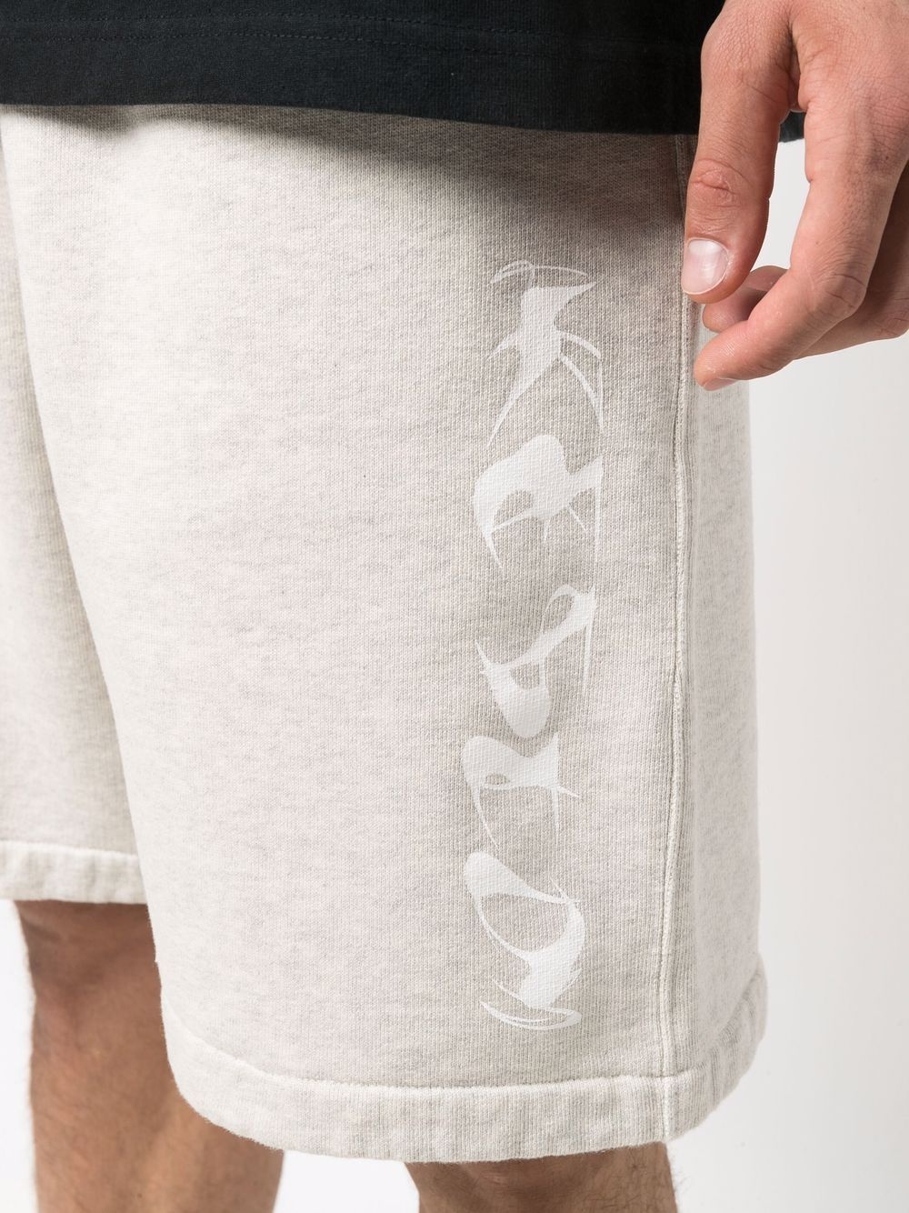 logo patch track shorts - 5