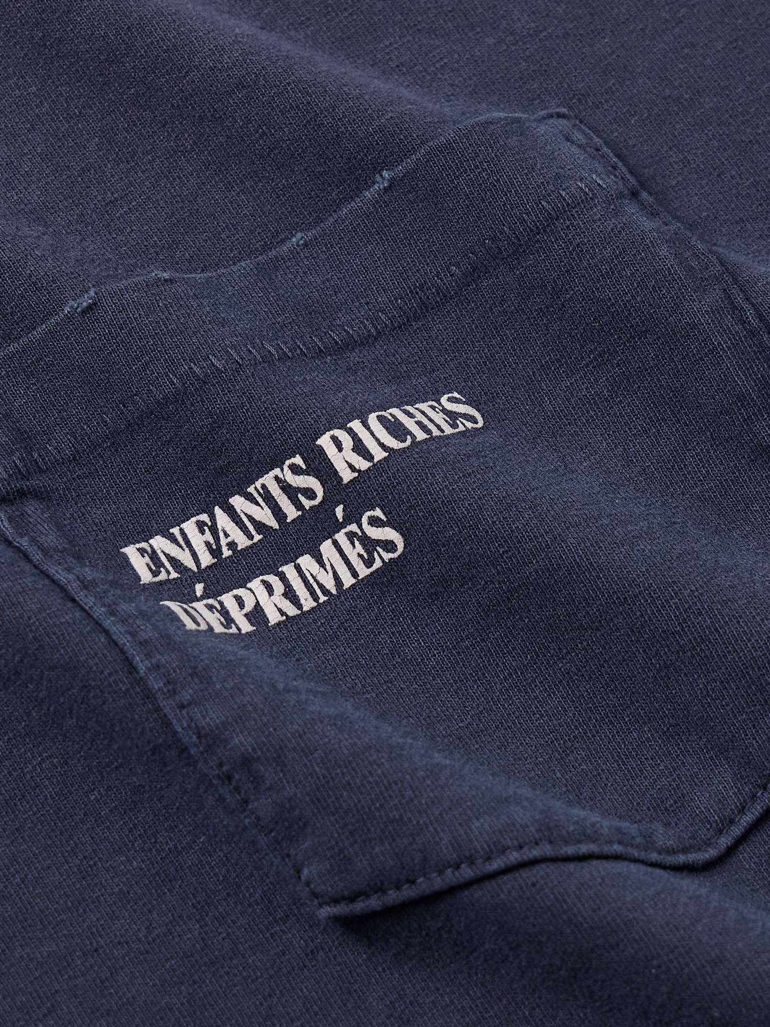 Distressed Logo-Print Cotton-Jersey T-Shirt - 4