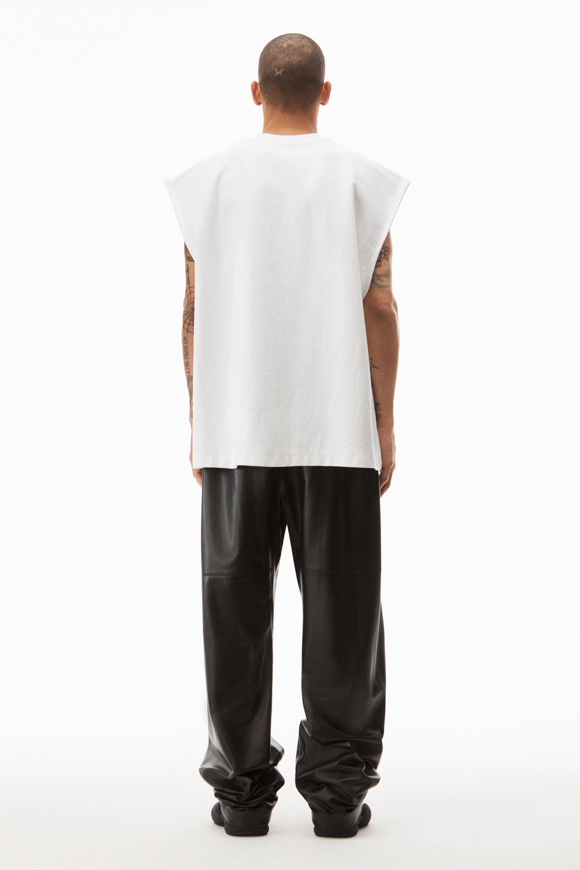 Alexander Wang BEEFY GRAPHIC MUSCLE TANK IN JAPANESE JERSEY 