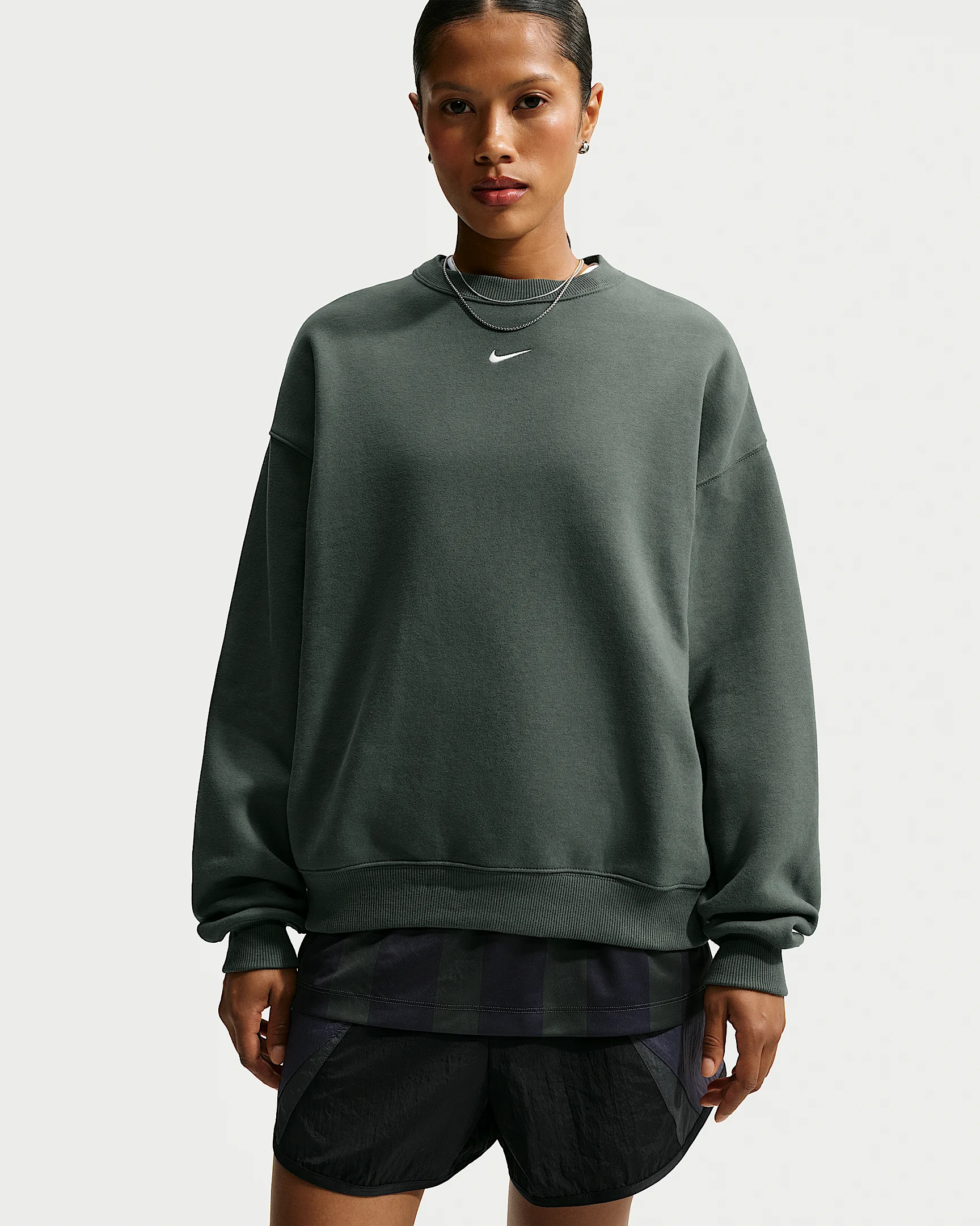 Nike Studio Fleece Medium Weight Women's Oversized Crew-Neck Sweatshirt - 1