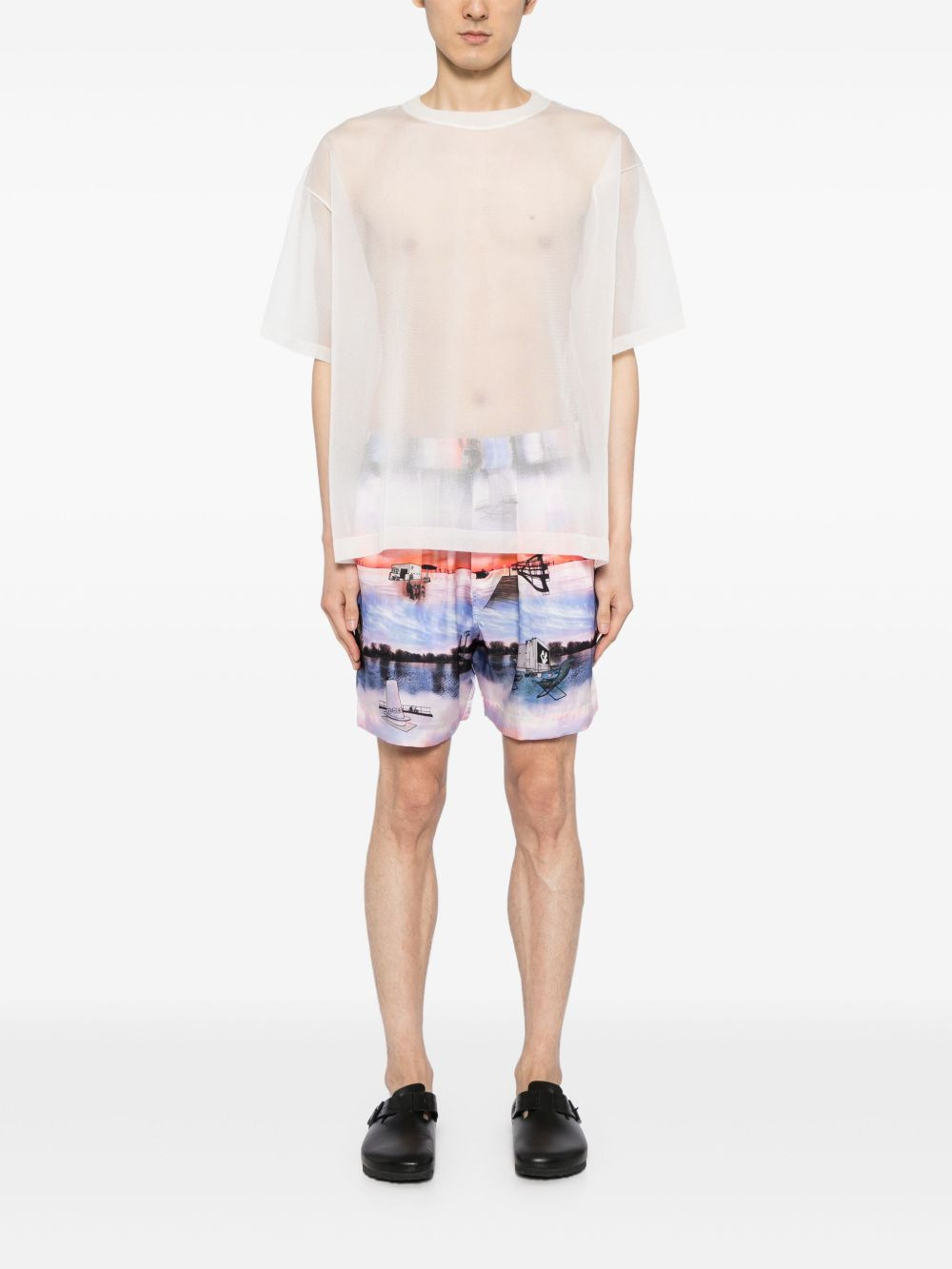 holiday print shorts - 2