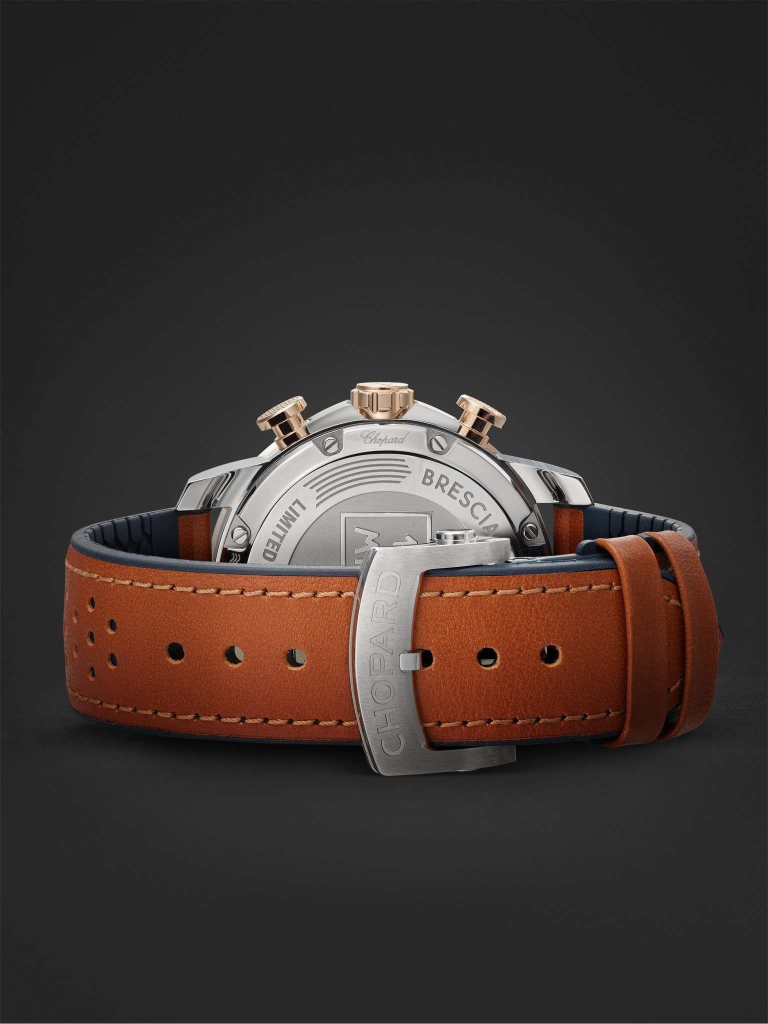 Mille Miglia GTS Limited-Edition Automatic Chronograph 44mm Stainless Steel and Leather Watch, Ref.  - 6