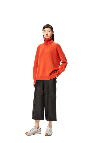 Loewe Anagram embroidered turtleneck sweater in cashmere outlook