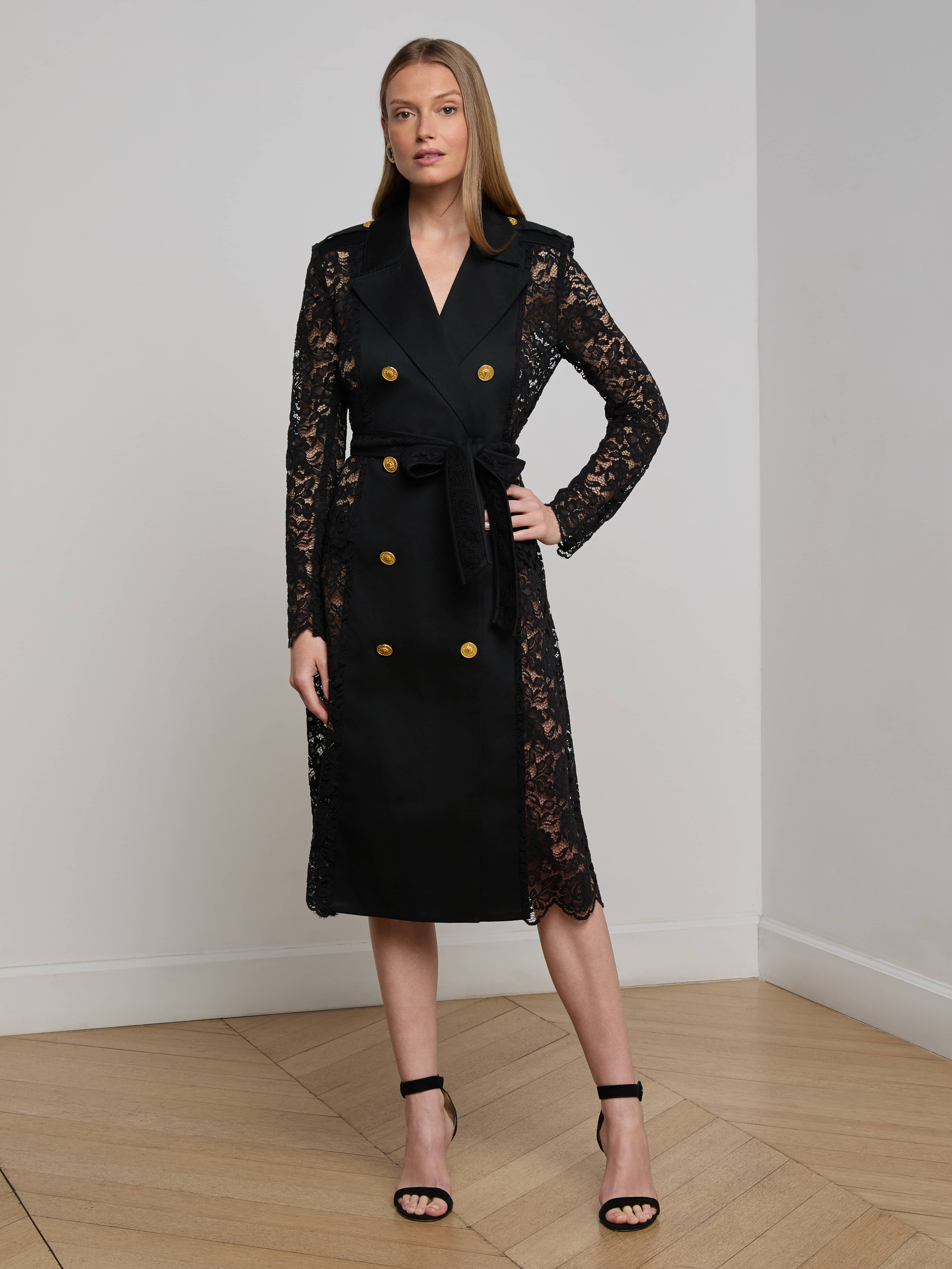 Amata Lace Trench Coat - 5