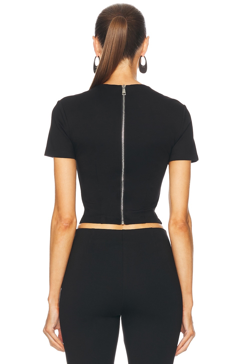 Zipper Bustier Cup T-Shirt - 3