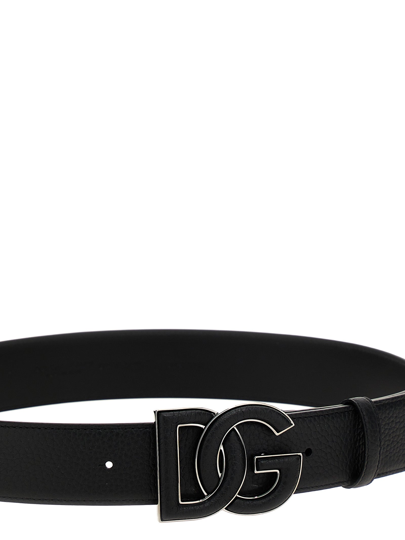 Logo Leather Belt Belts Black - 3