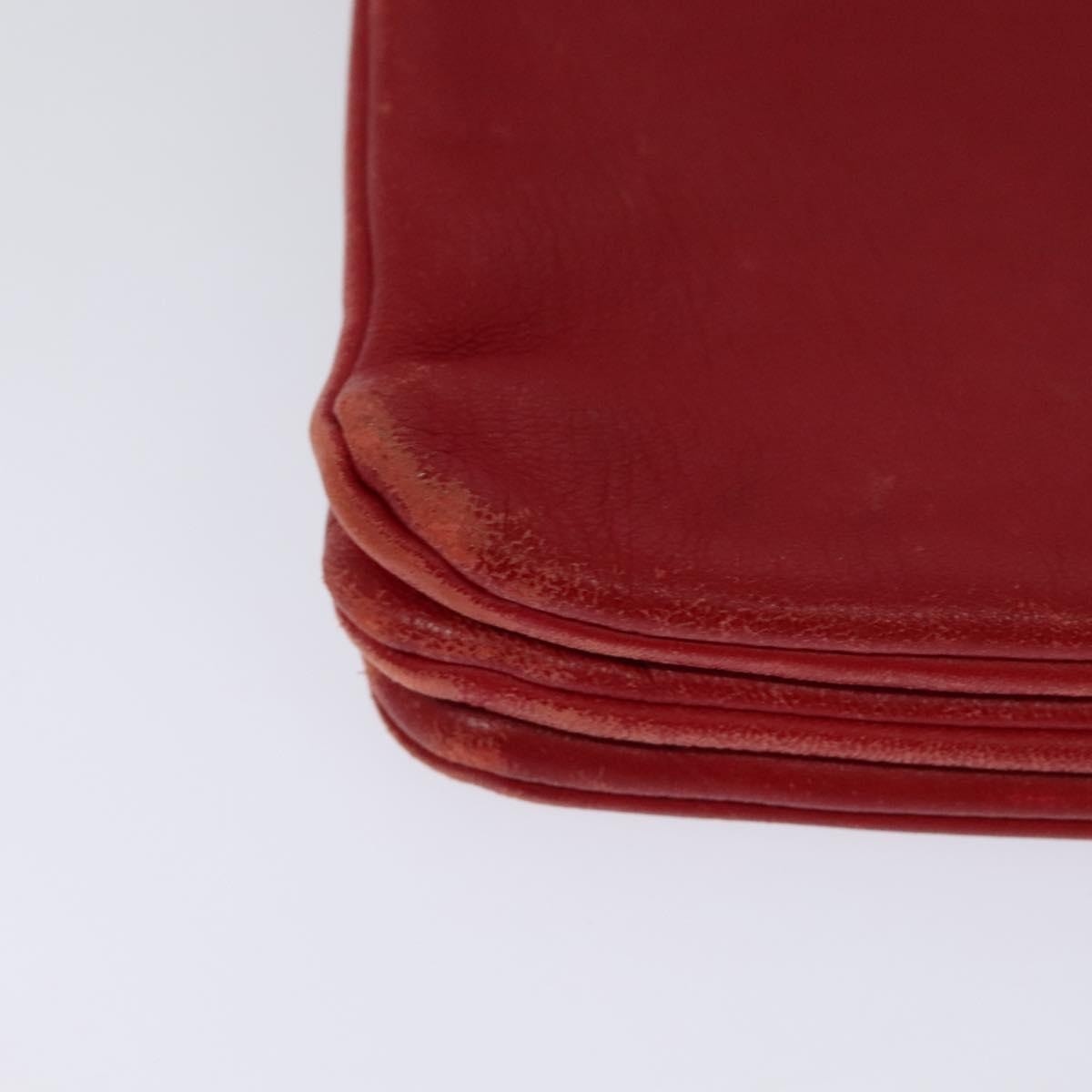 CELINE Trio Small Shoulder Bag Leather Red Gold - 15