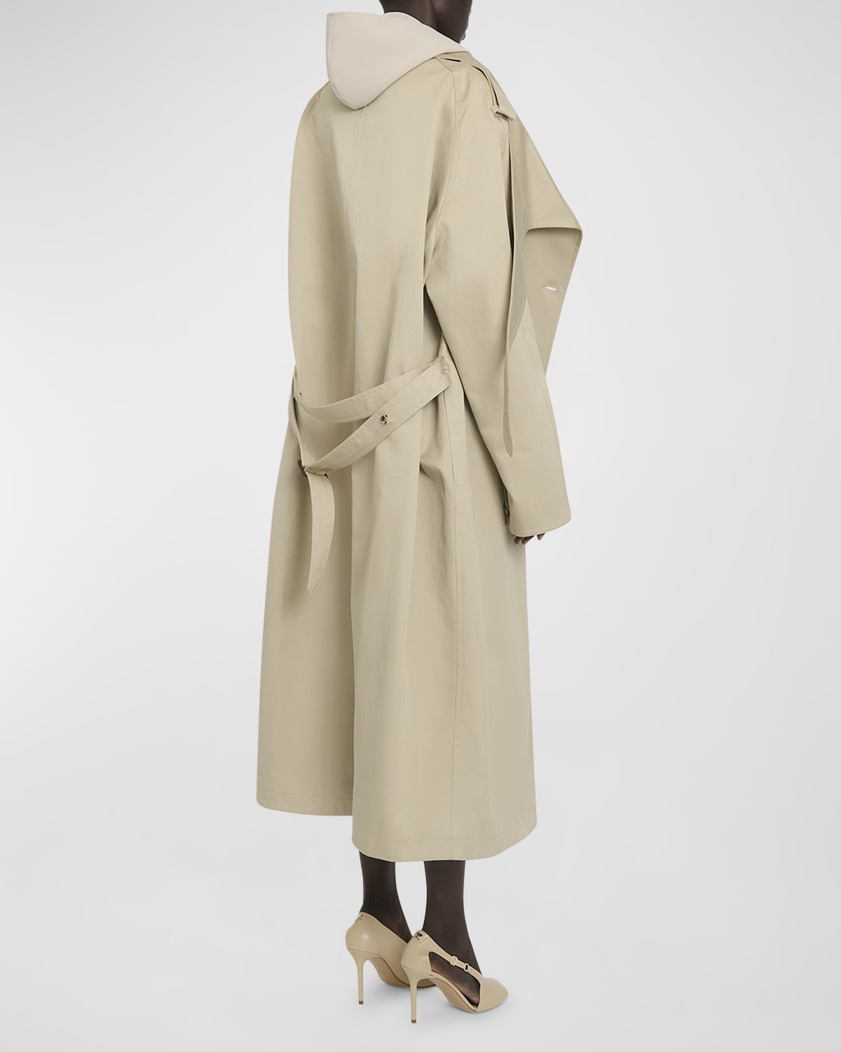 Oblique Cotton Trench Coat - 6