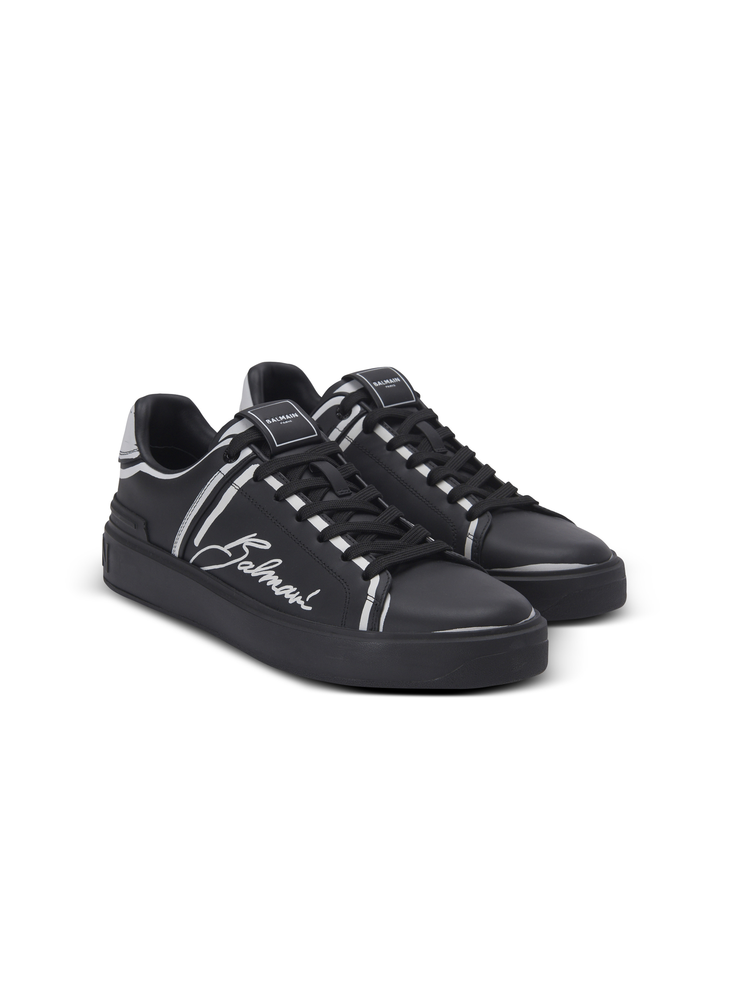 B-Court printed calfskin trainers - 2
