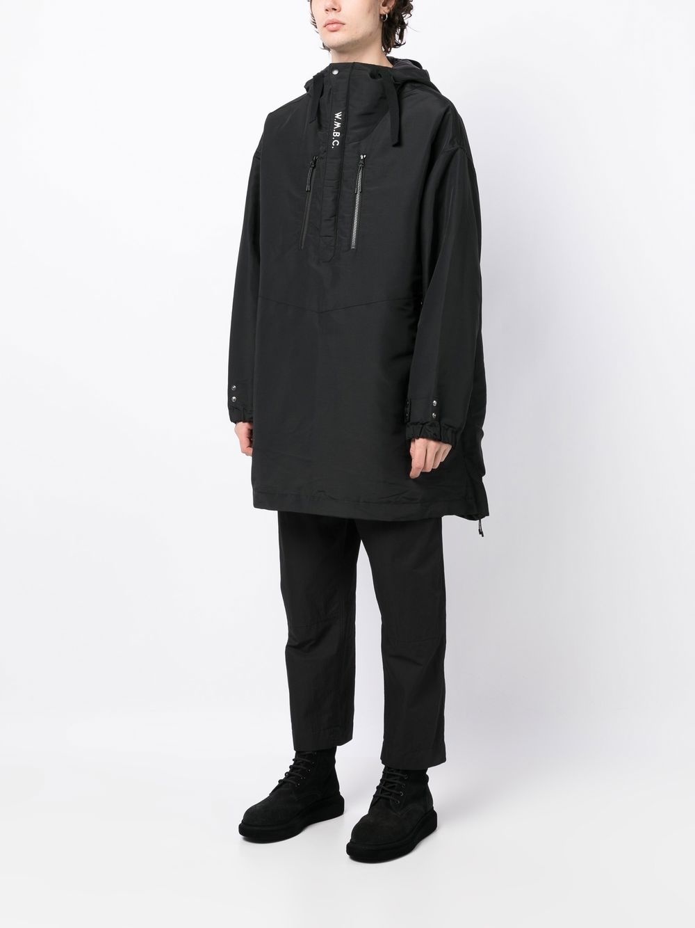 half zip-up padded jacket - 3