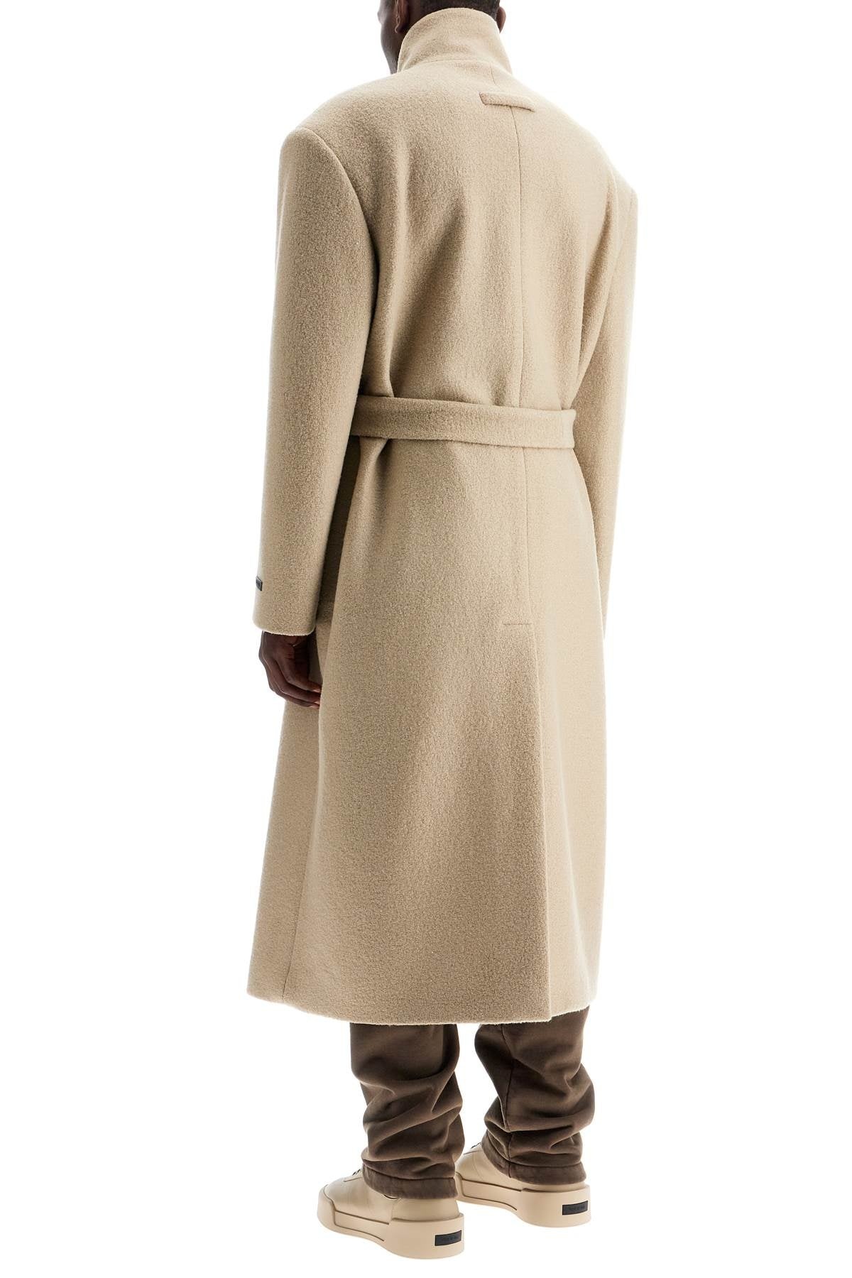 Fear Of God Wool Coat With High Collar And Boiled Wool Men - 3