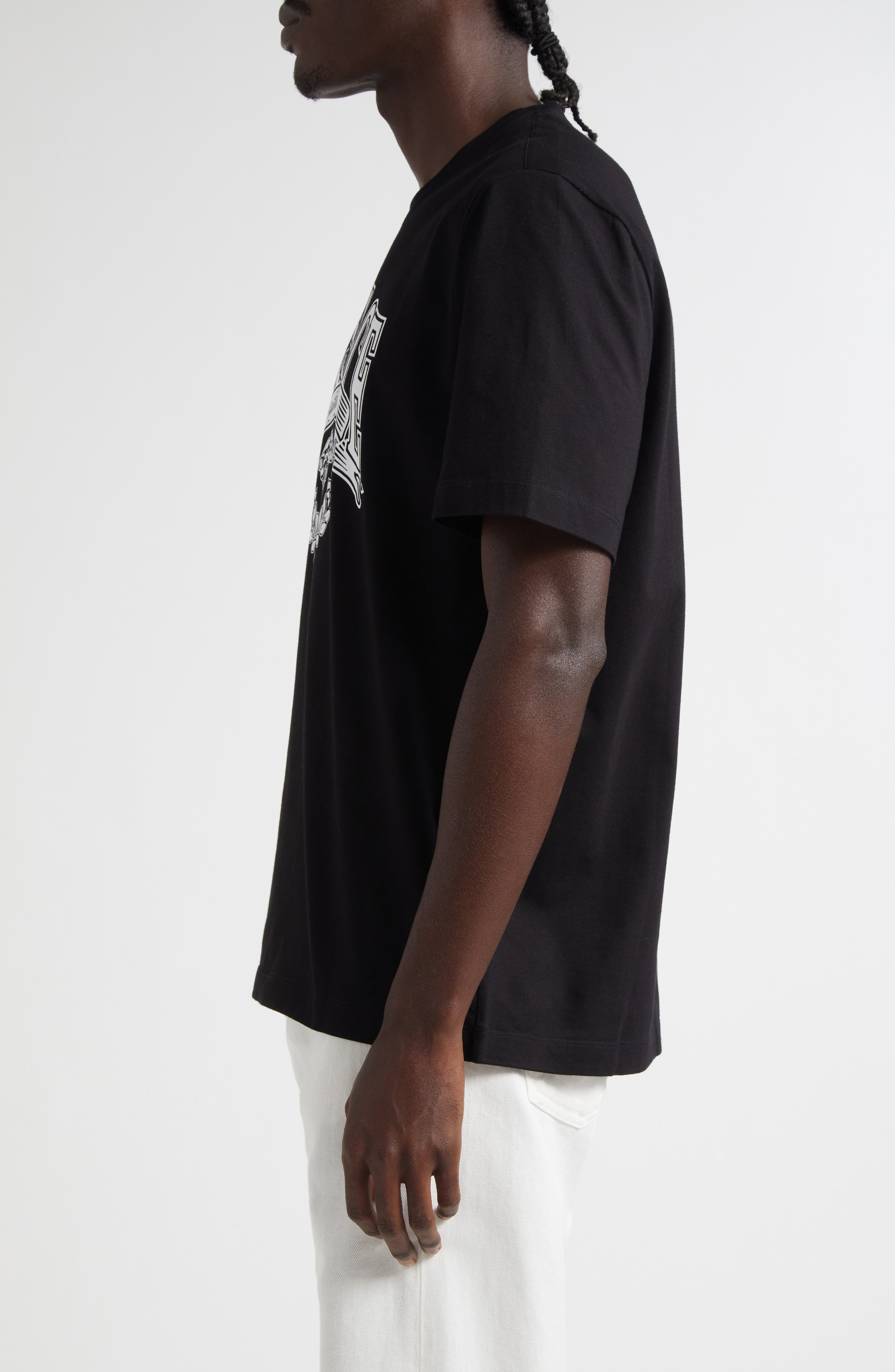 Versace Medusa Logo Compact Cotton Graphic T-Shirt in Black at Nordstrom - 3
