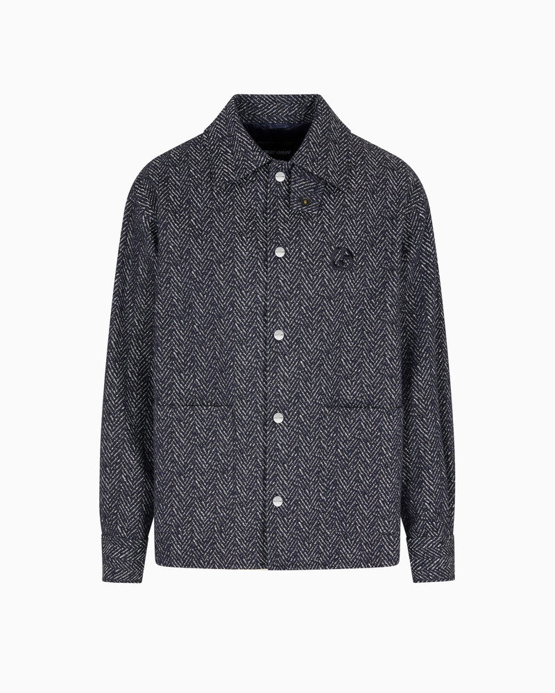 DENIM COLLECTION JACQUARD DENIM SHIRT JACKET 1