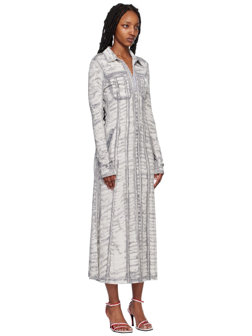 Gray D-Randal Midi Dress - 2