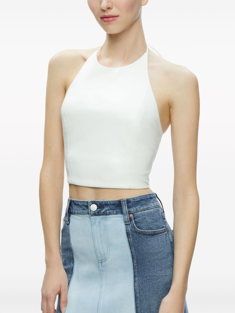 Rye two-tone denim skirt - 5
