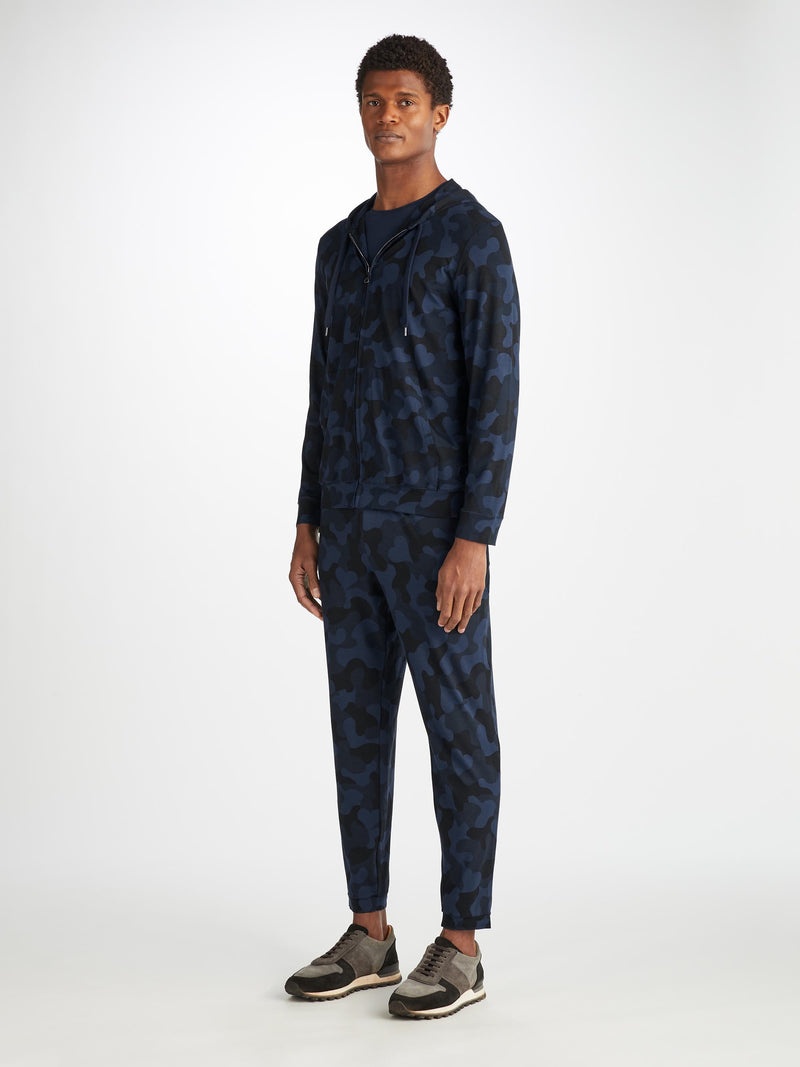 Men's Hoodie London 11 Micro Modal Navy - 3