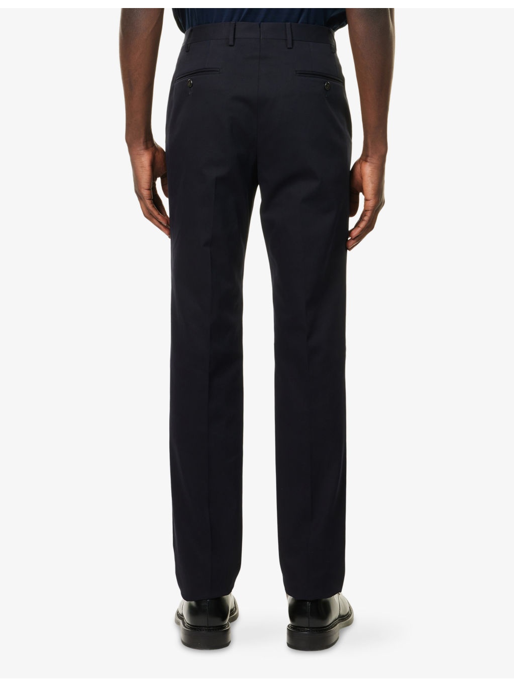 Straight-Leg Mid-Rise Cotton and Cashmere-Blend Trousers - 4