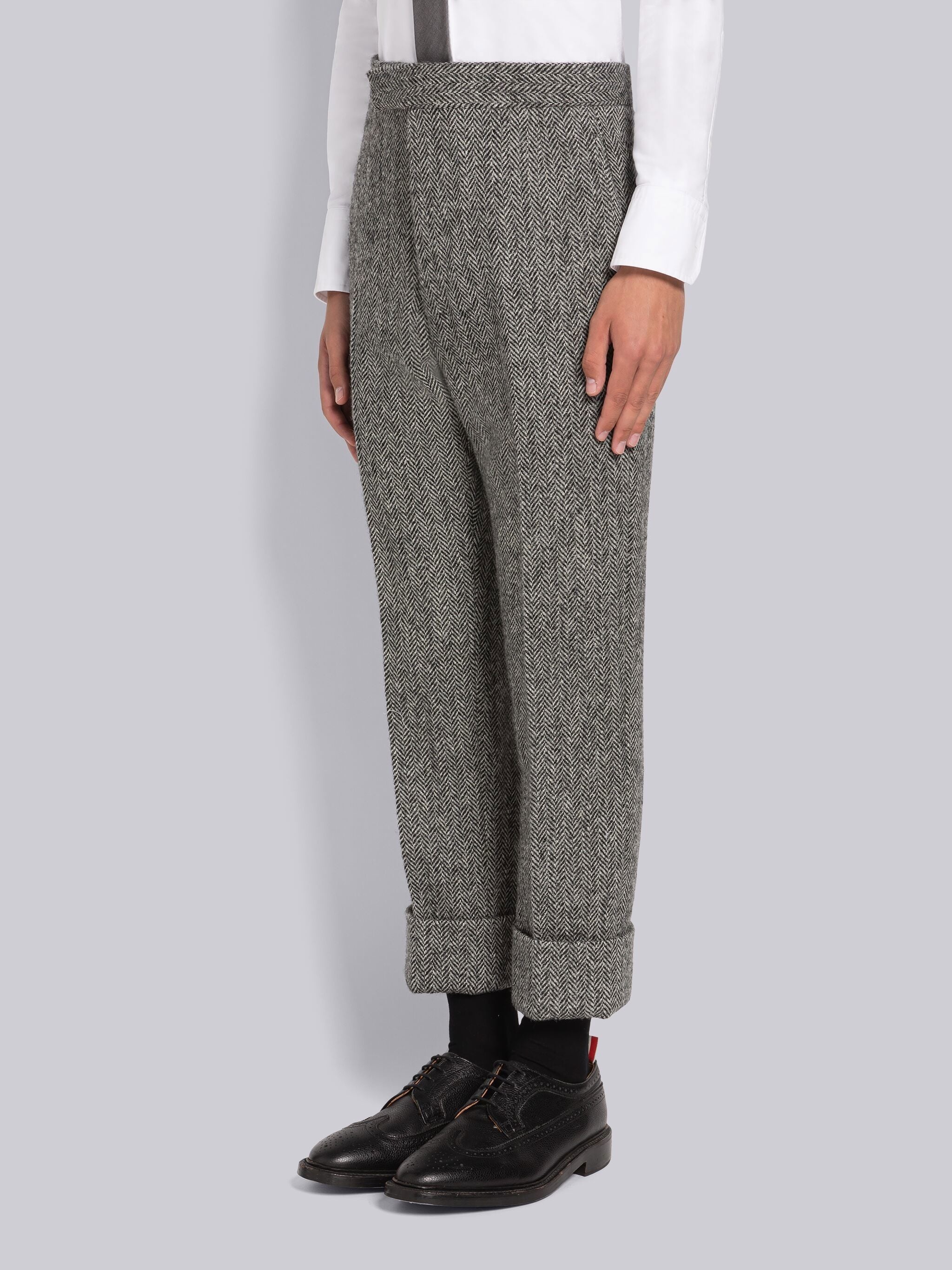 Herringbone Backstrap Trouser - 2