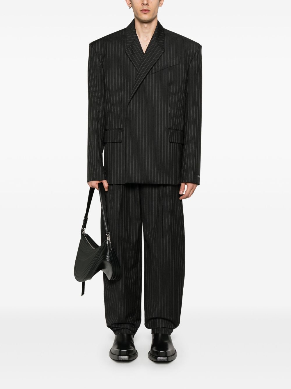 pinstripe tailoring blazer - 2