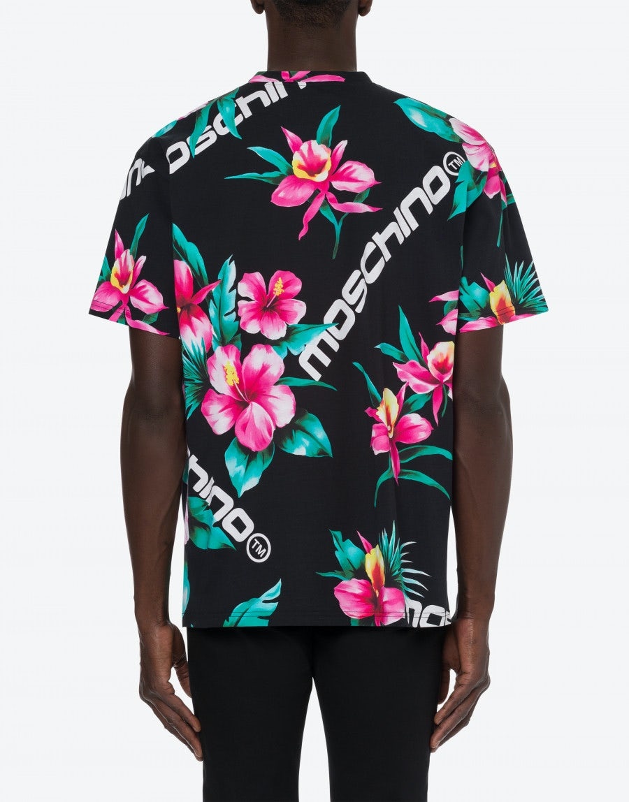 HIBISCUS PRINT JERSEY T-SHIRT - 3