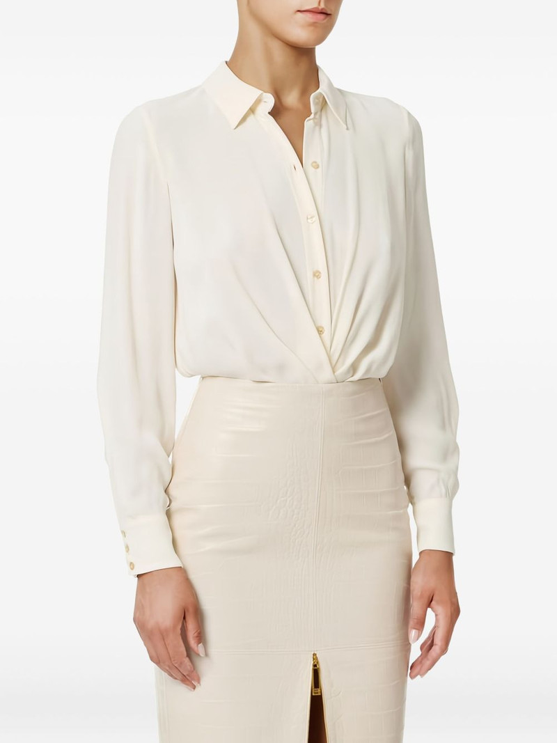 ELISABETTA FRANCHI draped-detail long-sleeve bodysuit outlook