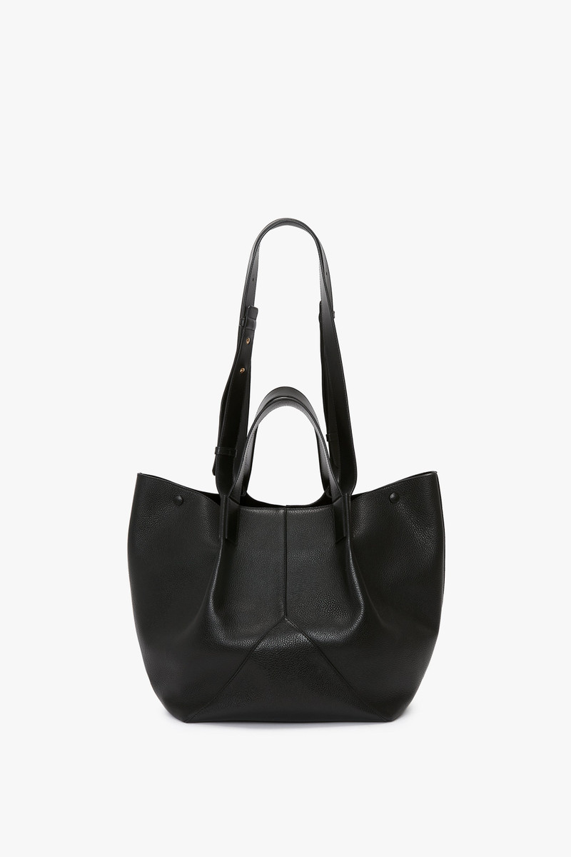 Victoria Beckham The Medium Tote In Black Leather outlook