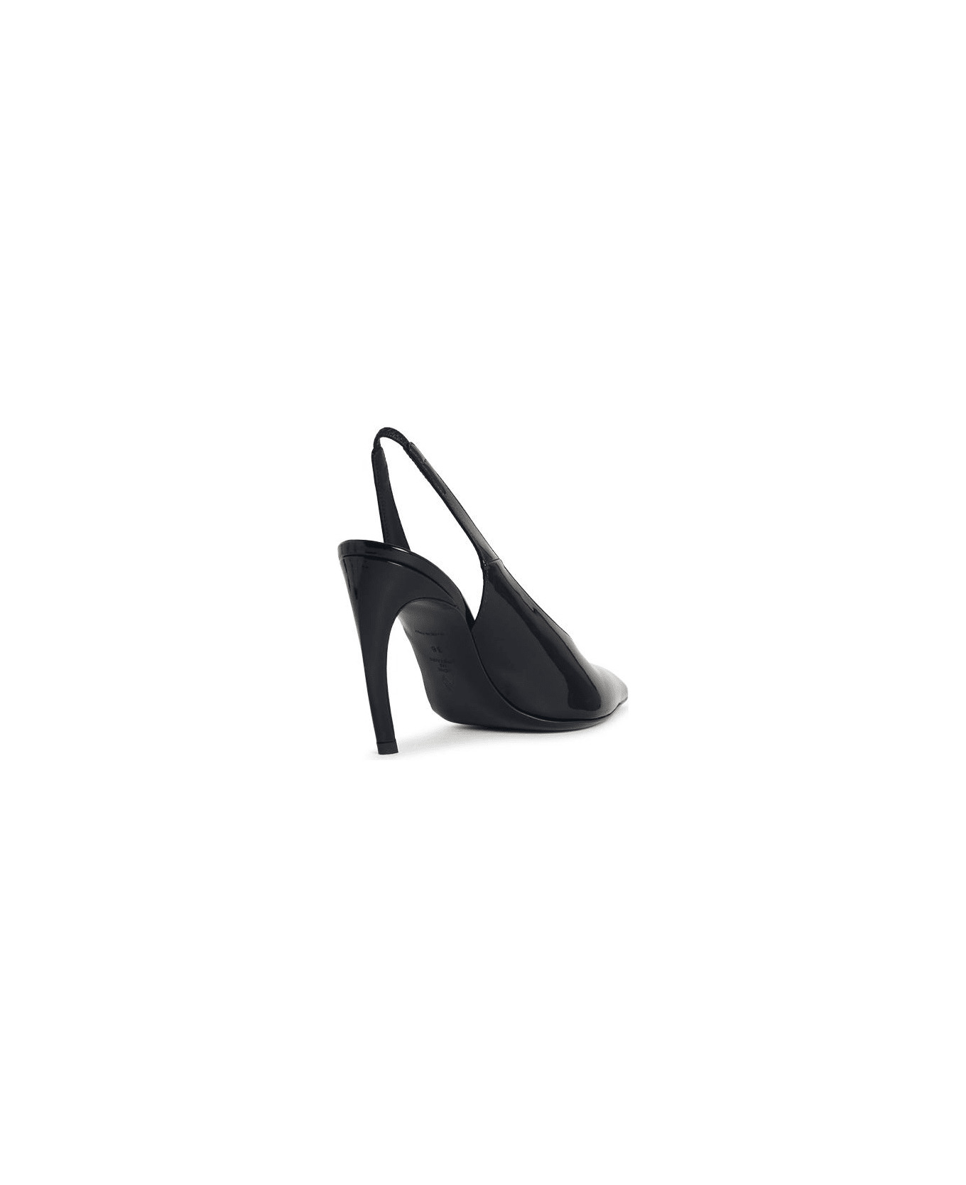 Slingback 'viper' In Black Synthetic Paint - 3