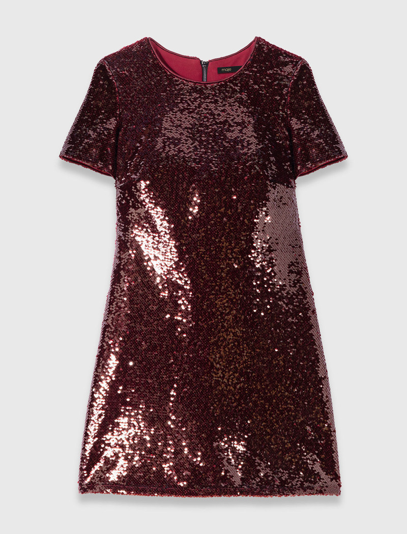 Sequin-embroidered mini dress 1