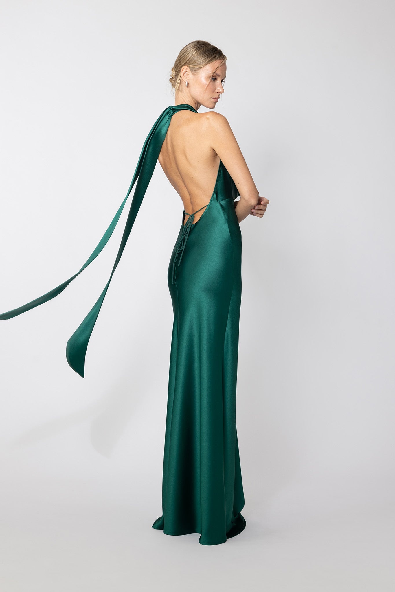 PEARL SATIN GOWN - 2